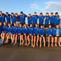 Das tolle U-13 Team beim morgendlichen Strandspaziergang.